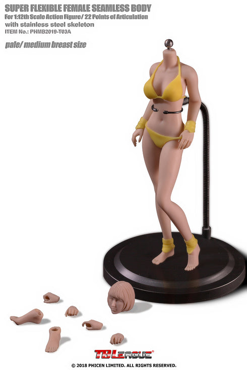 Phicen TBLeague T03A Pale, Medium Bust Female Seamless 1/12 Action Figure
